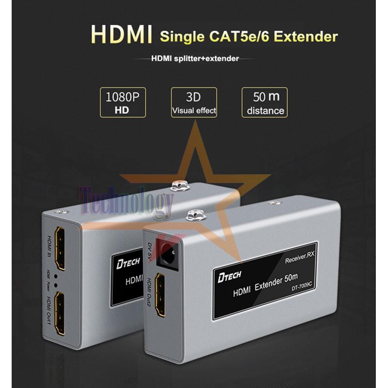 HDMI Splitter Extender via UTP LAN Cable (up to 50 m) Support Extend