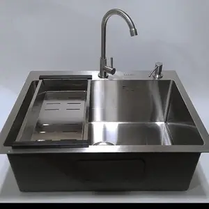 Paket kitchen sink INOBE 6045 satu lobang minimalis Stainless SUS 304