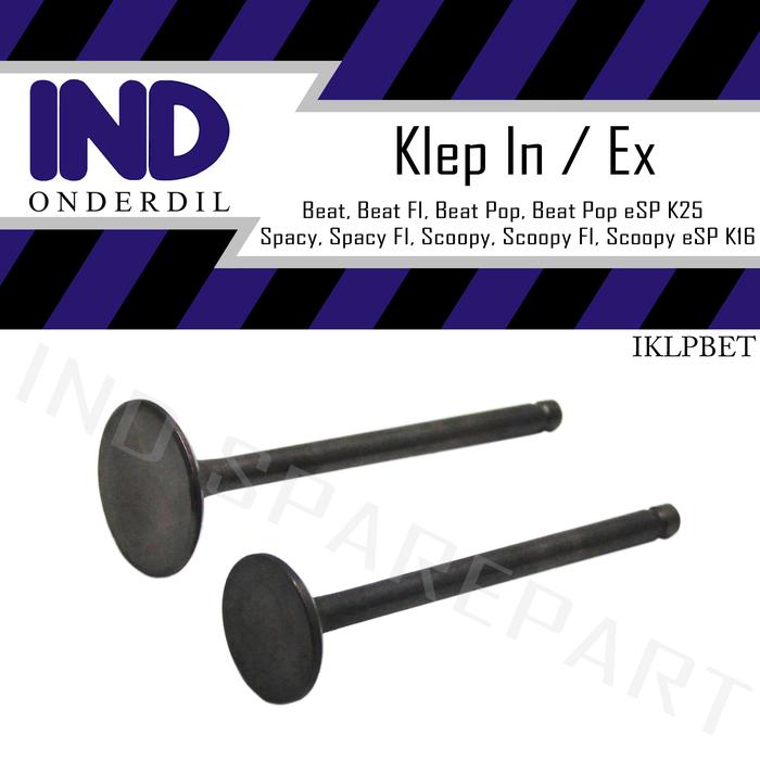 Gambar Klep In-Ex Payung-Valve Set Scoopy Lama-Old-FI-eSP K16 dari IND Onderdil Kota Bandung Tokopedia