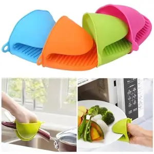 Pemegang Panci Silikon Anti Panas Klip Penjepit Sarung Tangan Karet