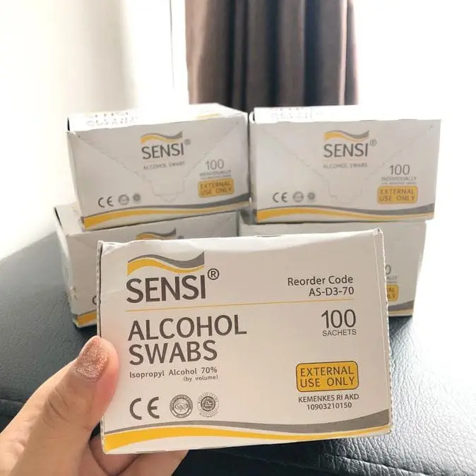 SENSI Alcohol Swab Tissue Basah Alkohol Swabs isi100pcs MURAH BGTT