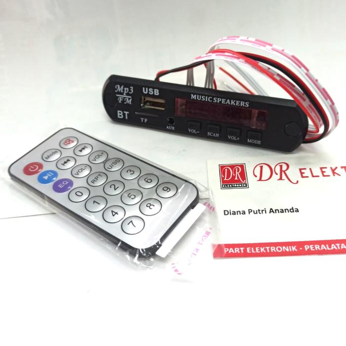 Jual Kit Mp3 Bluetooth Module Player TF USB AUX Radio FM Remot Remote ...