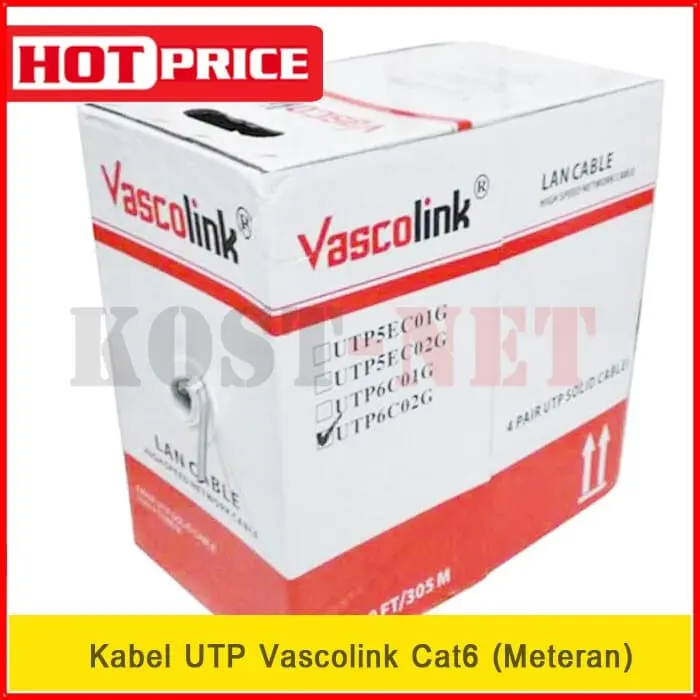 Kabel UTP Vascolink Cat6 (Meteran)