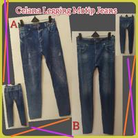 Gambar Celana Legging Motip Jeans dari gerai OK Surabaya Kab. Sidoarjo 1 Tokopedia