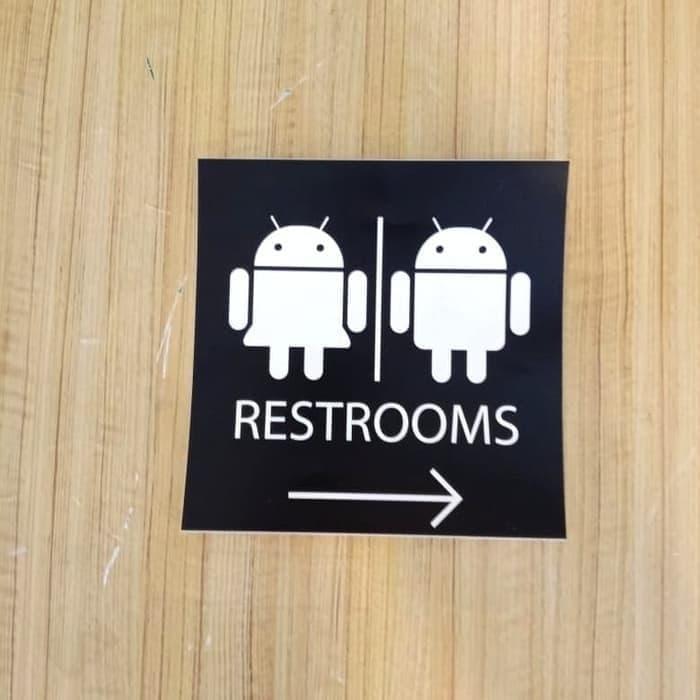 Jual SIGN STICKER RESTROOM UK 15X15CM REST ROOM STIKER - Jakarta Barat ...