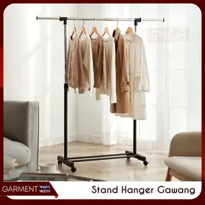 Stand Hanger Rak Gawang Gawangan Jemuran Serbaguna Gantungan Pakaian