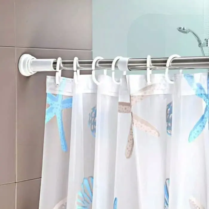 Tiang shower curtain stenliss / tirai kamar mandi Stenliss lurus
