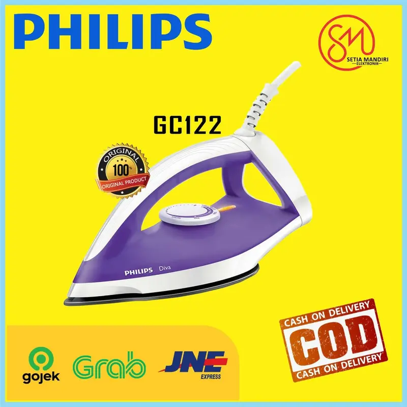 PHILIPS Setrika Kering GC122 350 Watt - Hijau dan Ungu 0