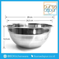 Gambar HM Stainless Steel Mixing Bowl 28 cm - Baskom Tempat Adonan dari Bursa Dapur Mall Kota Administrasi Jakarta Barat 4 Tokopedia