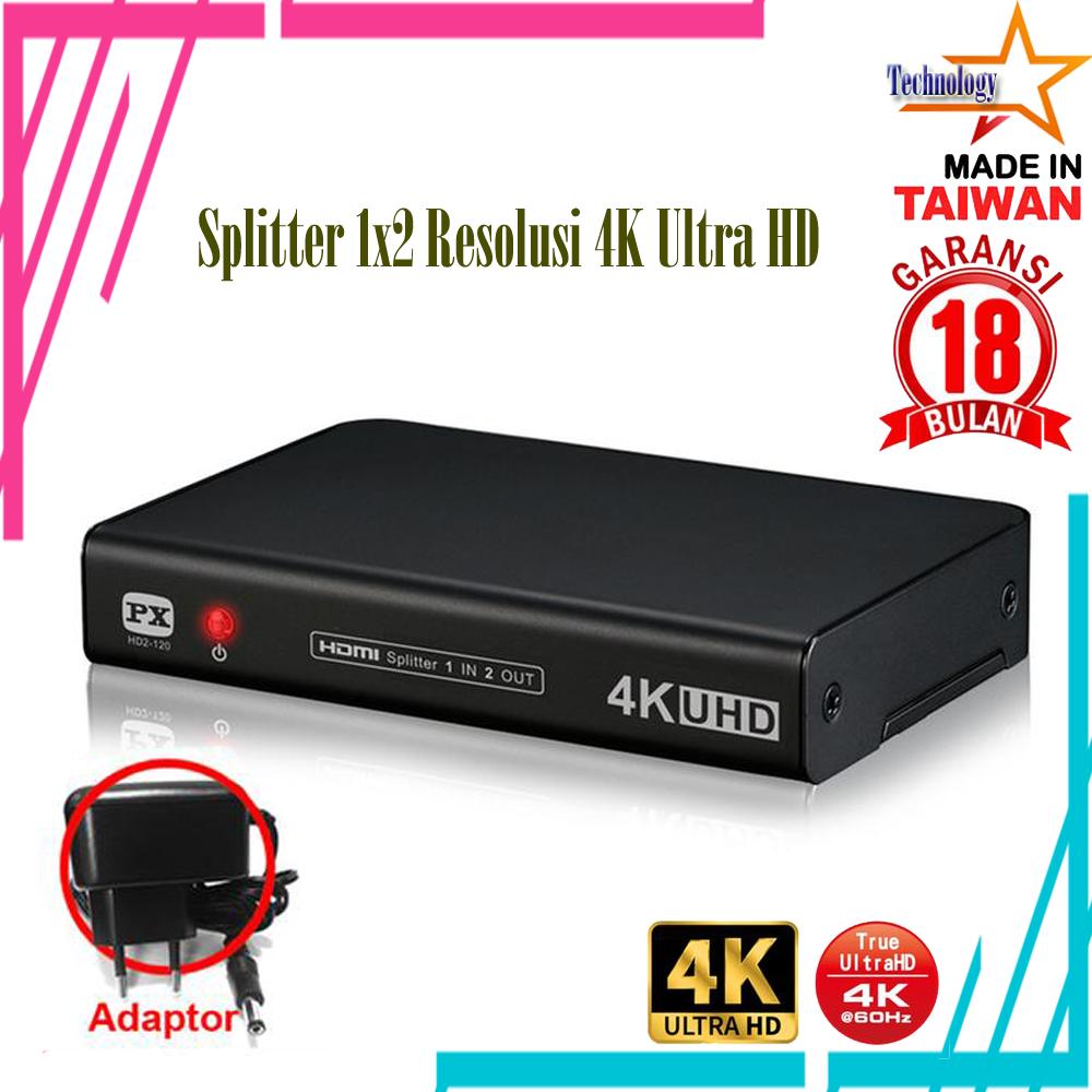 HDMI Splitter 1x2 4K Ultra HD Support HDR 2.0 Garansi 18 Bulan
