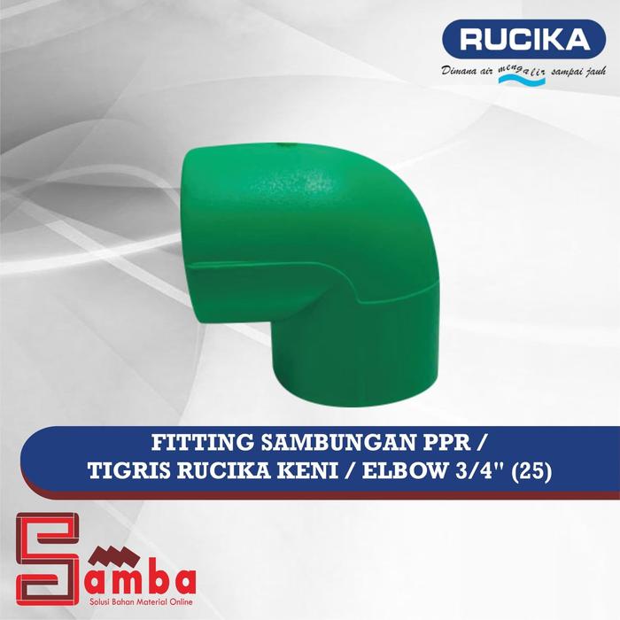 Gambar FITTING SAMBUNGAN PPR / TIGRIS RUCIKA KENI / ELBOW 3/4" (25) dari SAMBA Kota Tangerang Selatan Tokopedia