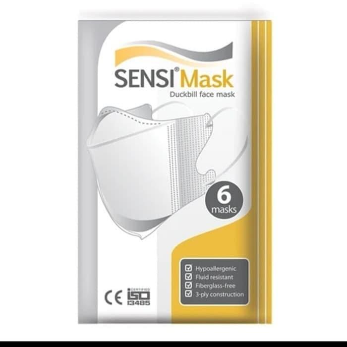 MASKER SENSI DUCKBILL EARLOOP ISI 6PC ( READY )