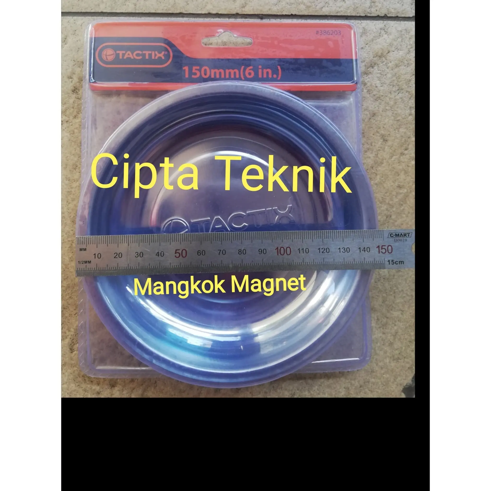 Mangkok Magnet tactix 150 mm 6 Inch 15 cm Mangkuk wadah untuk tempat Baut dan Skrup