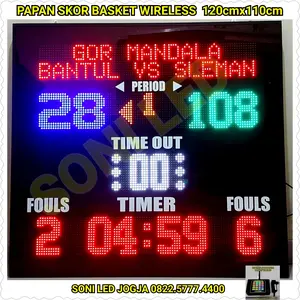Papan skor Basket led skoring basketball scoreboard WIRELES digital
