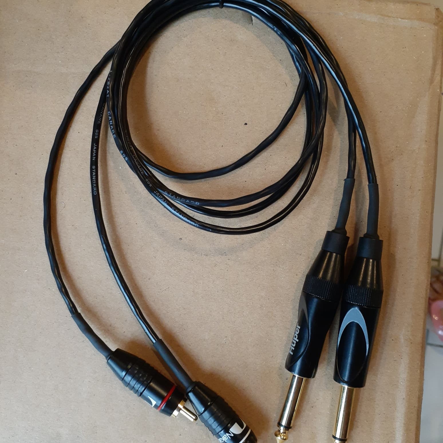 Kabel Subwoofer Jack Audio to RCA Stereo Audio 10 M