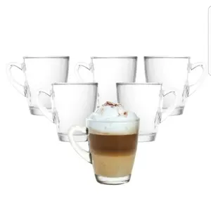 1 SET ISI 6 PCS GELAS MUG/GELAS LATTR/GELAS KOPI/GELAS KACA/MUG GLASS