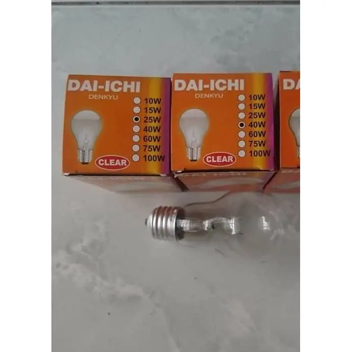 Bohlam Dai-Ichi Denkyu E27 24V 25W, 40W, 60w 0