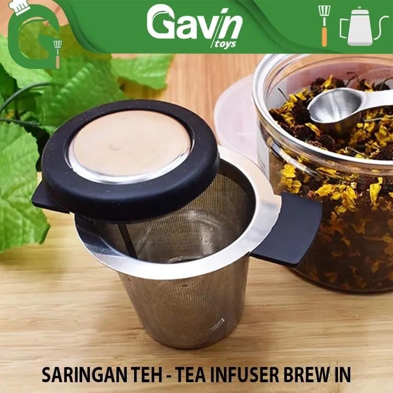 Saringan Teh Stainless Tea Infuser Tea Maker Brew Anti Karat Alat Teh
