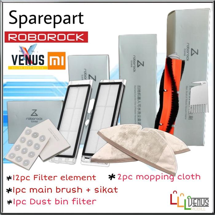Gambar Sparepart Roborock Robot Vacuum Cleaner Original part mop brush filter - Main Brush dari Venus Mobile Kota Administrasi Jakarta Barat Tokopedia
