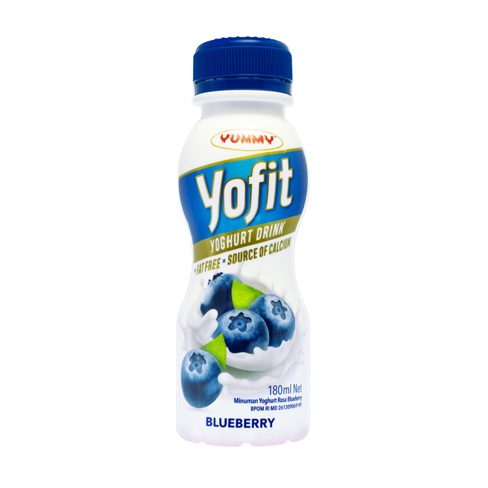 Gambar Yummy Yofit Yoghurt Drink Blueberry 12 x 180ml dari YUMMY Dairy Kota Administrasi Jakarta Timur Tokopedia