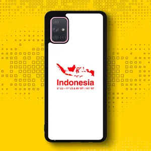 Indonesia Peta Putih YC0001 Case Casing Samsung Galaxy A71