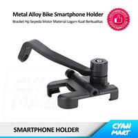 Gambar Holder HP Motor Bracket Smartphone Sepeda Motor Metal Alloy Stand HP dari CyanMart Kota Administrasi Jakarta Barat 2 Tokopedia