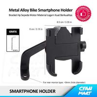 Gambar Holder HP Motor Bracket Smartphone Sepeda Motor Metal Alloy Stand HP dari CyanMart Kota Administrasi Jakarta Barat 3 Tokopedia