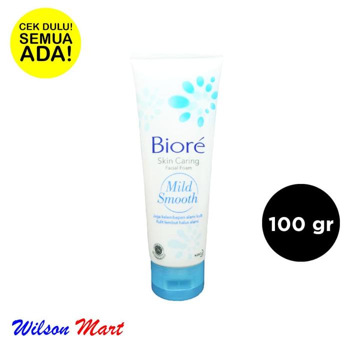 Gambar BIORE MILD SMOOTH 100 GRAM SKIN CARING FACIAL FOAM dari Wilson Mart Kota Administrasi Jakarta Barat Tokopedia