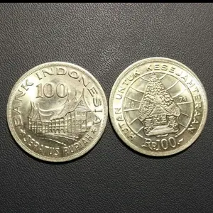 koleksi pajangan mahar koin 100 rupiah 1978 gress
