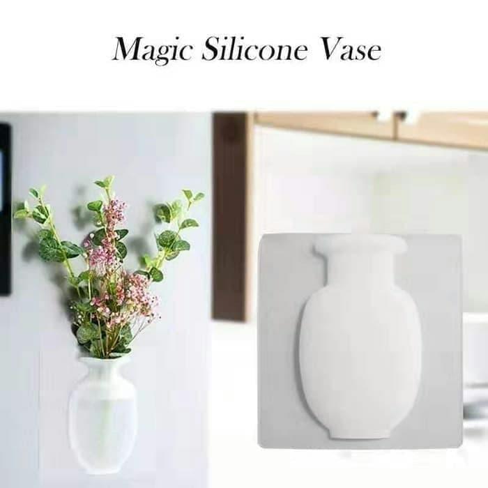 Gambar 1pc Magic Silicone Vase | Vas Bunga Silikon Tempel Hiasan Dinding dari Dt.Shop Medan Kota Medan Tokopedia