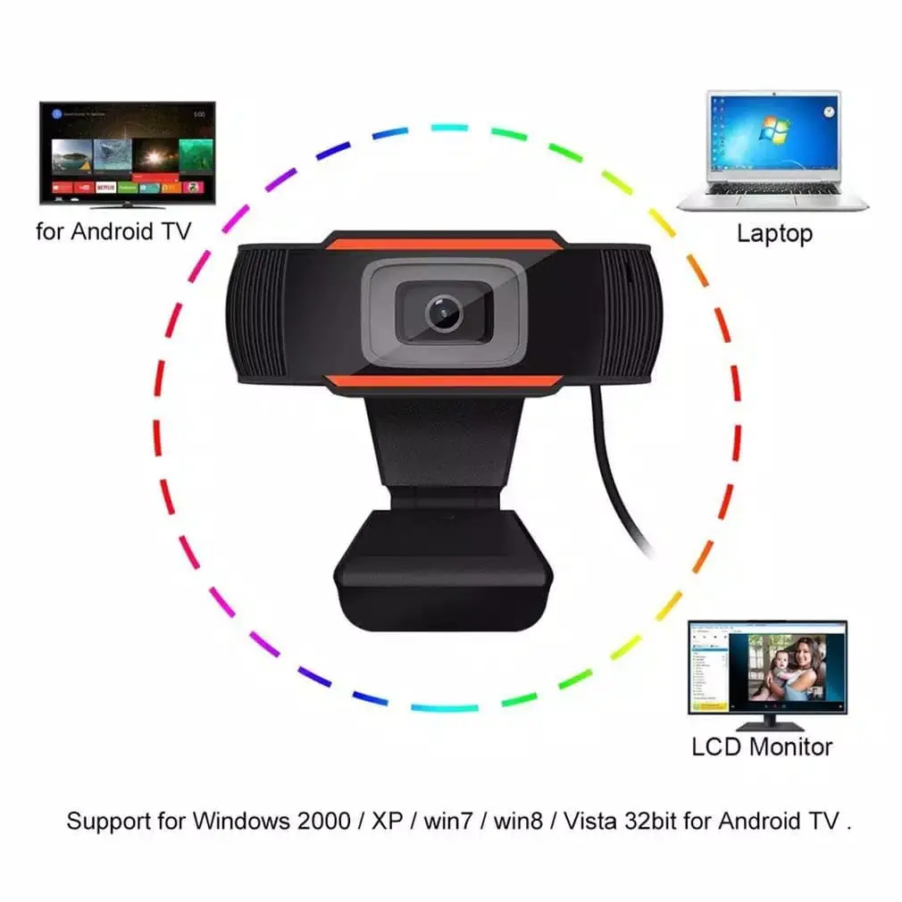 camera wabcam autofocus ada microphone 480p pc laptop android tv box