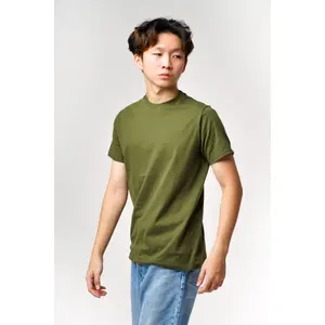 Kaos Polos Cotton Combed 30s / Tanpa Jahitan Samping / Build Up Army