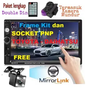 Paket Head Unit + Kamera + SOKET PNP + Frame Kit Toyota dan Daihatsu