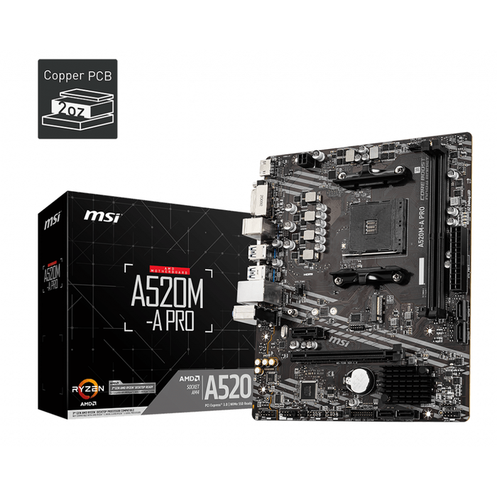 Gambar MSI A520M-A PRO (Socket AM4) dari Toko Expert Komputer Kota Administrasi Jakarta Pusat Tokopedia