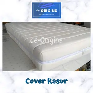 de-Origine Cover Kasur Cotton Quilt 200x200 dengan Resleting - Lembut Tidak Panas untuk Kasur Busa Latex Springbed