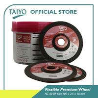Gambar Taiyo Flexible Grinding Wheel For Metal / Mata Gerinda Poles Besi 103mm (4 Inch) Premium Line AC 60 dari TAIYO Abrasives & Adhesives Kota Administrasi Jakarta Barat 1 Tokopedia