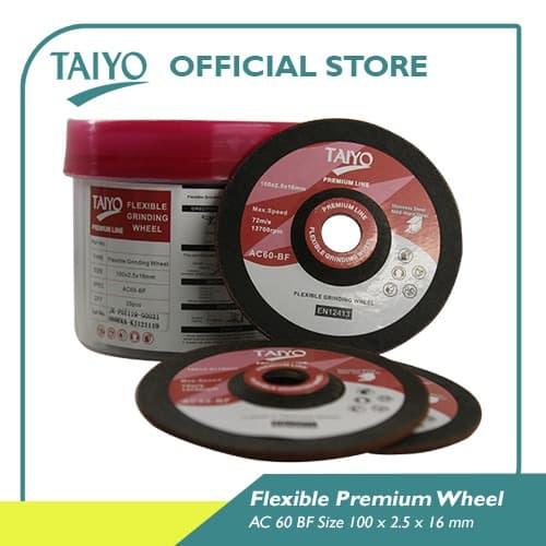 Gambar Taiyo Flexible Grinding Wheel For Metal / Mata Gerinda Poles Besi 103mm (4 Inch) Premium Line AC 60 dari TAIYO Abrasives & Adhesives Kota Administrasi Jakarta Barat Tokopedia
