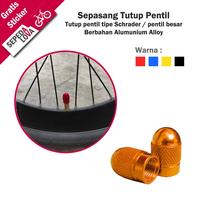 Gambar Sepasang Tutup Pentil Besar Ban Sepeda Motor Mobil Schrader Valve Cup - Merah dari Sepedalova Kota Serang 3 Tokopedia