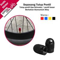 Gambar Sepasang Tutup Pentil Besar Ban Sepeda Motor Mobil Schrader Valve Cup - Merah dari Sepedalova Kota Serang 4 Tokopedia
