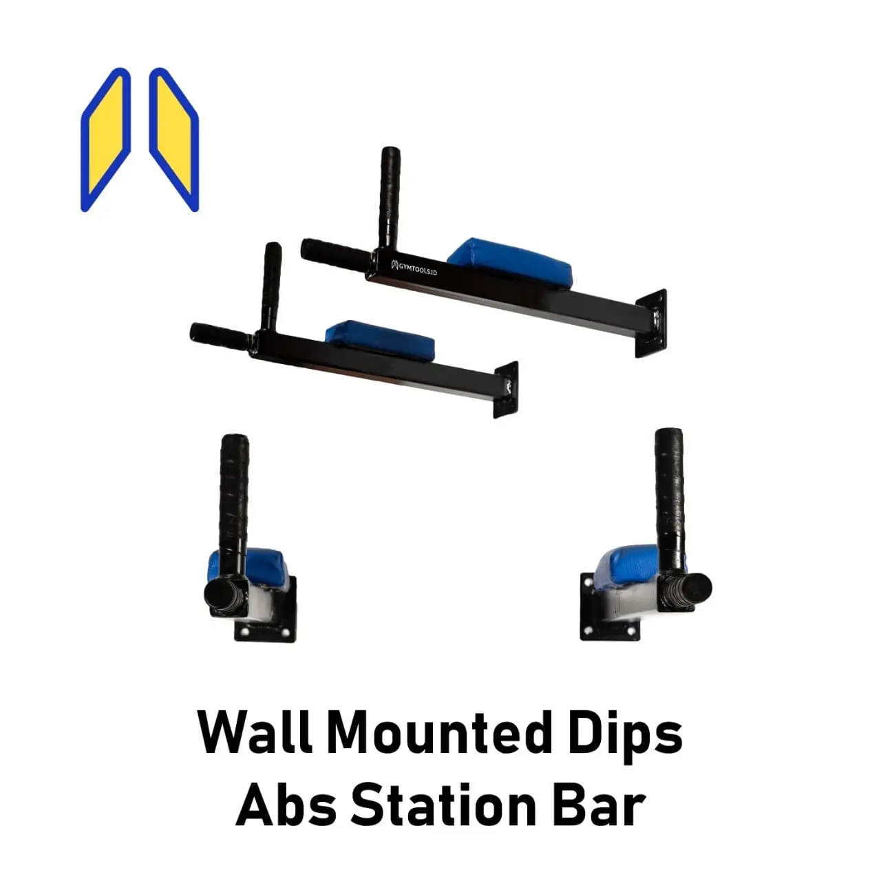 Wall Mounted Dips Abs Station Bar by GYMTOOLS.ID