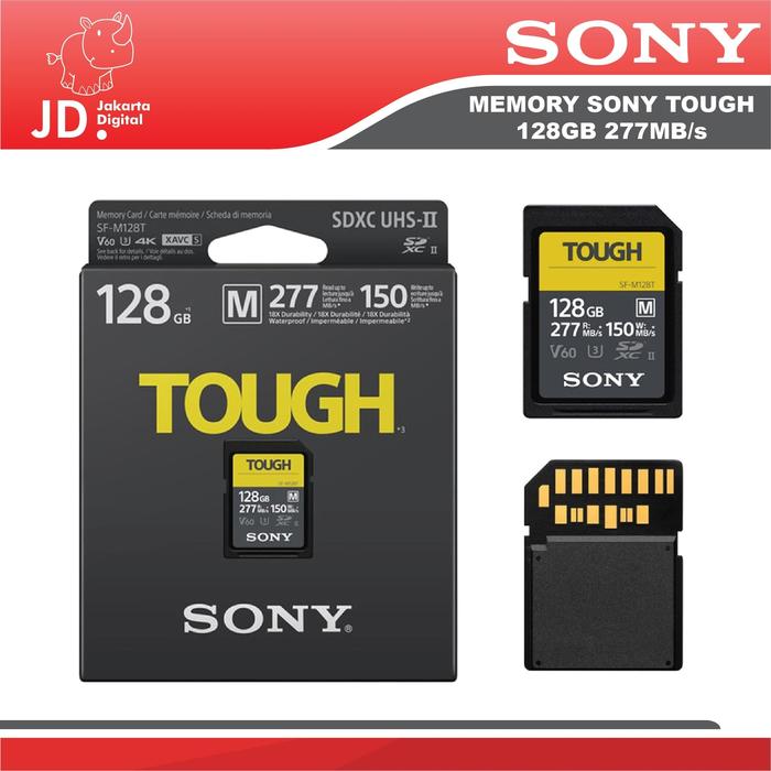 Gambar Sony 128GB SF-M Tough Series UHS-II SDXC Memory Card 277mb/s dari Jakarta Digital 8 Kota Administrasi Jakarta Pusat Tokopedia