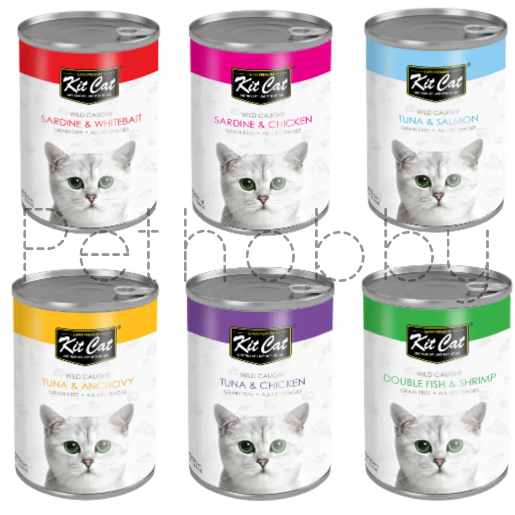 Kit Cat Kaleng 400gr dan 150gr Wet Food Tuna / Salmon/ Sardine/ Anchovy
