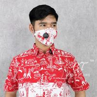 Gambar BATIK TRUSMI MASKER KAIN BATIK SPESIAL MERAH PUTIH BAMBOE RUNCING - Merah dari BT Batik Trusmi Official Kab. Cirebon 2 Tokopedia