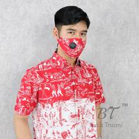 Gambar BATIK TRUSMI MASKER KAIN BATIK SPESIAL MERAH PUTIH BAMBOE RUNCING - Merah dari BT Batik Trusmi Official Kab. Cirebon 3 Tokopedia