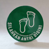 Gambar Stiker Batas Antrian - Model Bulat dari Sahabat Sejasa Kab. Sleman 1 Tokopedia