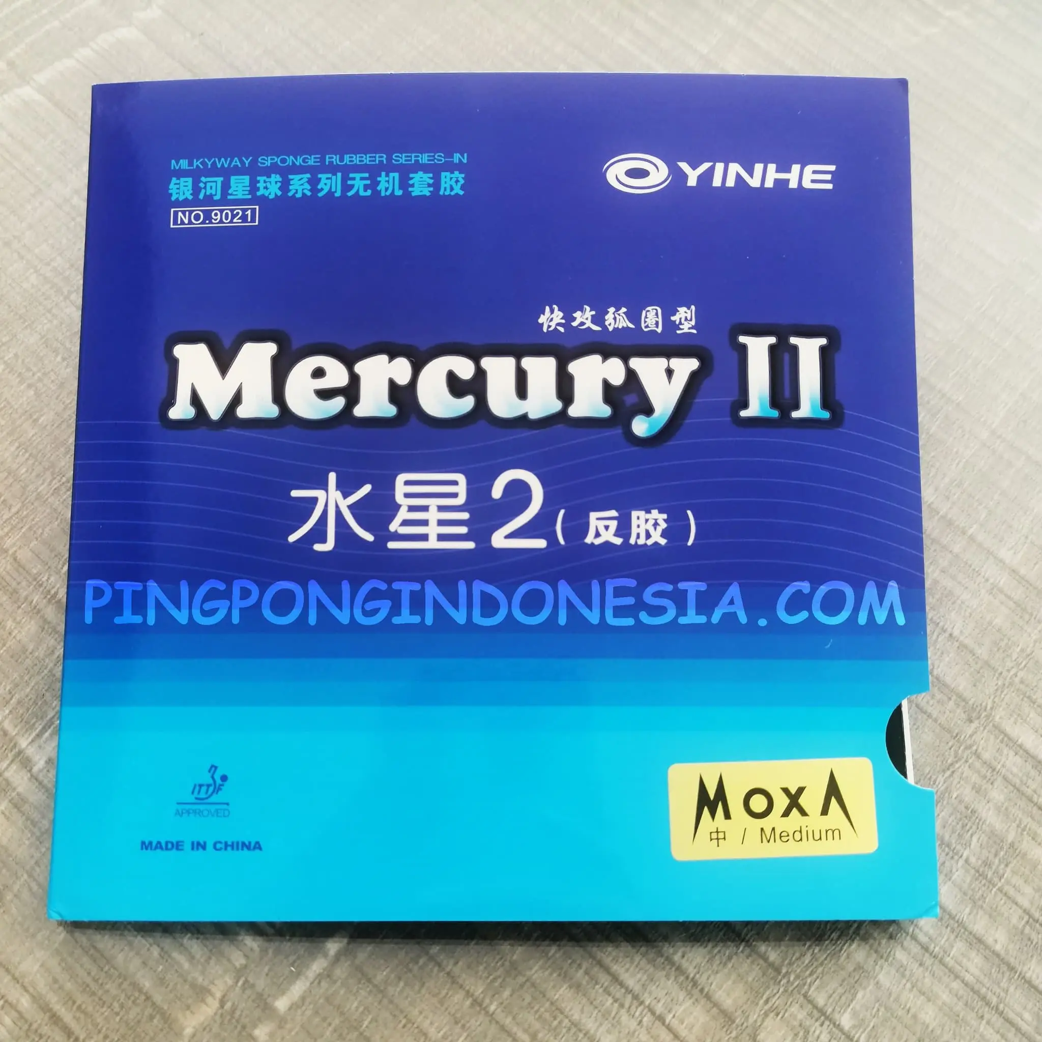 Yinhe Mercury II Red - Rubber Pingpong Karet Pingpong Karet Tenis Meja Rubber TenisMeja Soft Medium Hard