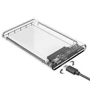 HDD Enclosure / Casing Hardisk 2.5" / USB-C / Transparent Case