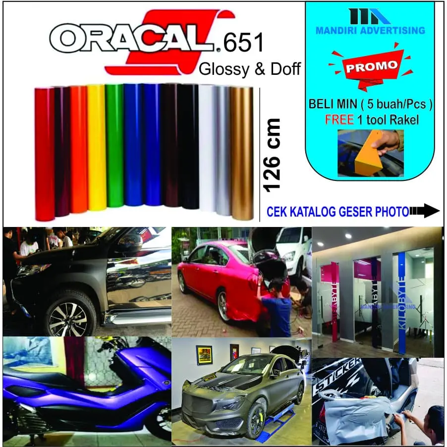 Stiker warna - oracal 651 doff / glossy