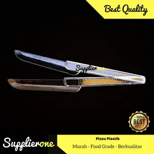 Pisau Plastik / Pisau Kur / Pisau Makan Transparan isi 100 pcs