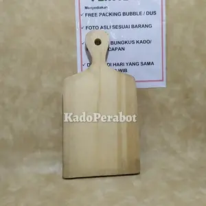 talenan kayu kotak gagang - papan talenan kayu persegi roti bakar